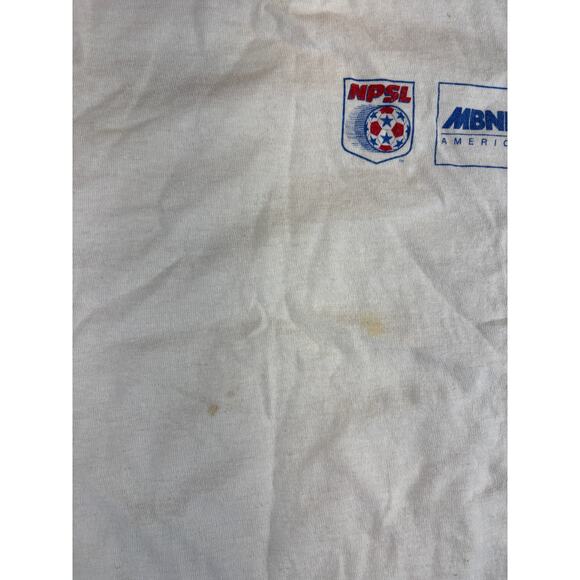 Vintage National Professional Soccer League Logo Shirt Mens XL White MLS - Picture 5 of 9